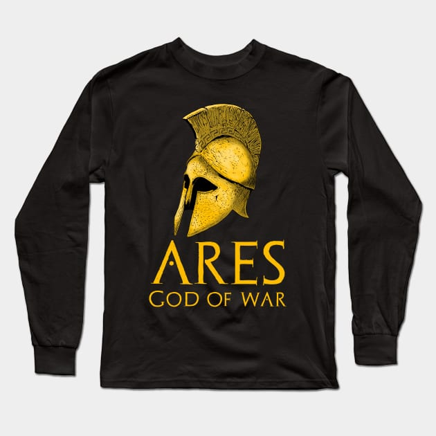 Ancient Greece Classical Greek Mythology God Of War Ares Long Sleeve T-Shirt by Styr Designs